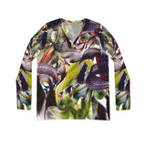 Blushing Chaos Long Sleeve V-neck Shirt