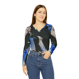 Cloudy Ink Bluets V-neck Shirt