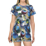 Scribblecore Clouds T-Shirt Dress