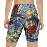 Scribble Explosion Athleisure Shorts
