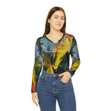 Squeegee Painted V-neck Shirt