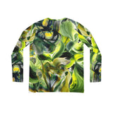 Verdant Leaflets Long Sleeve V-neck Shirt