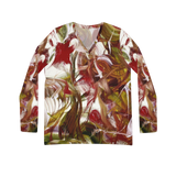 Scorched Desire Scorched Embers Long-Sleeve V-neck Shirt