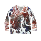 Volcanic Rupture Long Sleeve V-neck Shirt