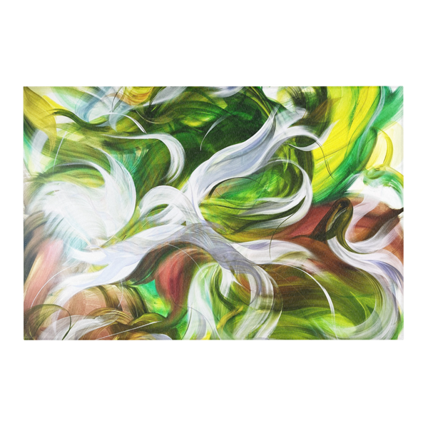 Green Swoon Area Rug