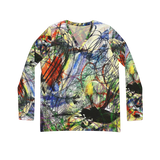 Scribble Time Explosion Long Sleeve V-neck Shirt