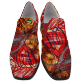 ANGST SCRIBBLE SATIN LOAFERS