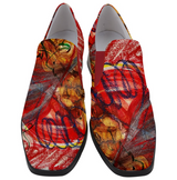 ANGST SCRIBBLE SATIN LOAFERS