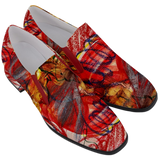 ANGST SCRIBBLE SATIN LOAFERS