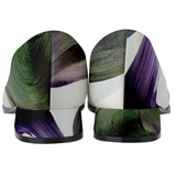 PURPLE POEM SATIN LOAFERS
