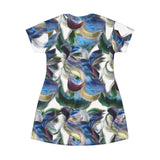 Scribblecore Clouds T-Shirt Dress