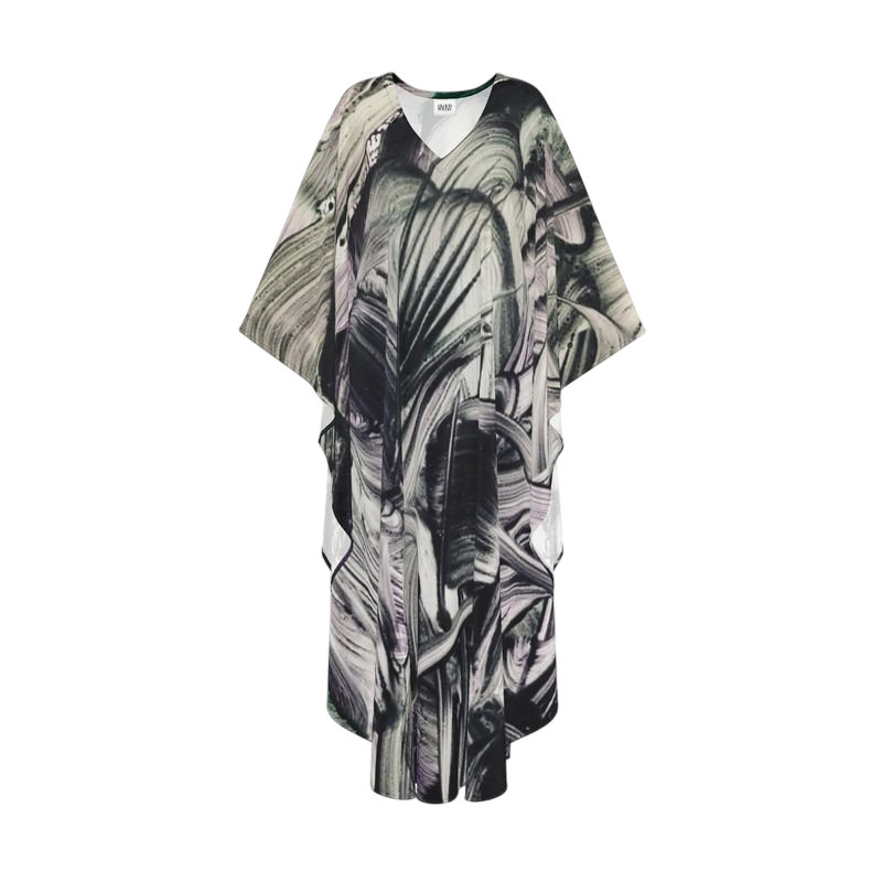 Purple Thorns Silk Kaftan