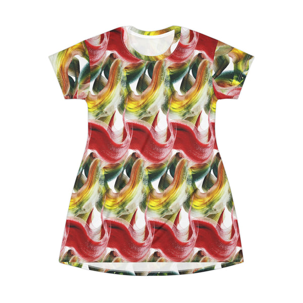 Scribblecore Wavy T-shirt dress