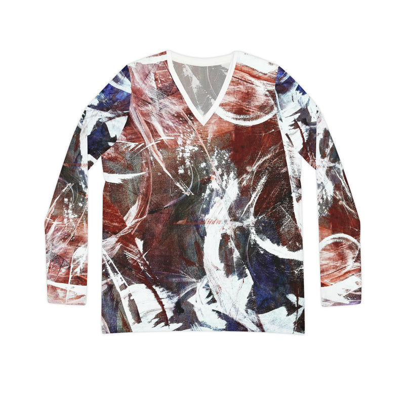 Volcanic Rupture Long Sleeve V-neck Shirt