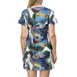Scribblecore Clouds T-Shirt Dress
