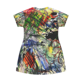 Scribblecore Yellow T-Shirt Dress
