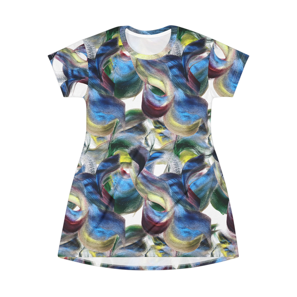 Scribblecore Clouds T-Shirt Dress