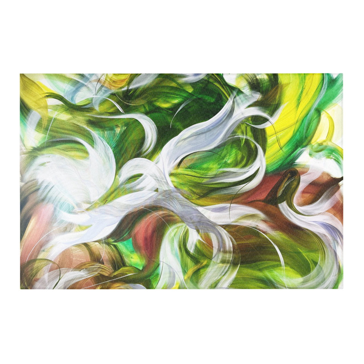Green Swoon Area Rug