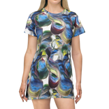 Scribblecore Clouds T-Shirt Dress