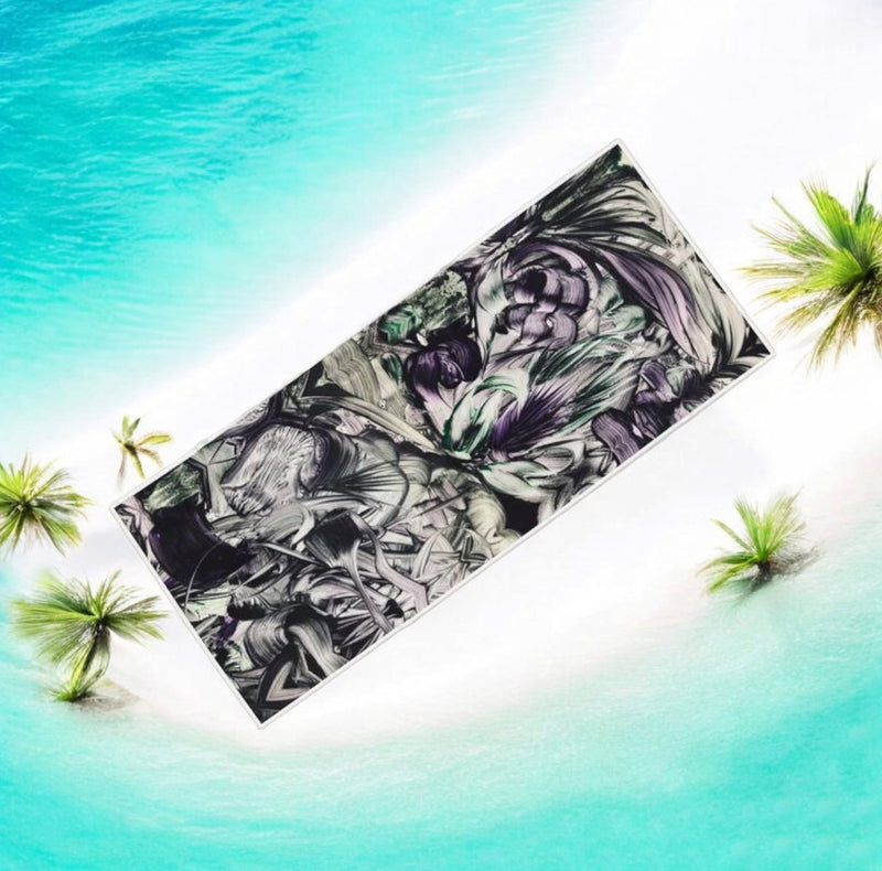 Purple Thorns Beach Towel