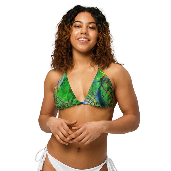 Scribblecore Green bikini top