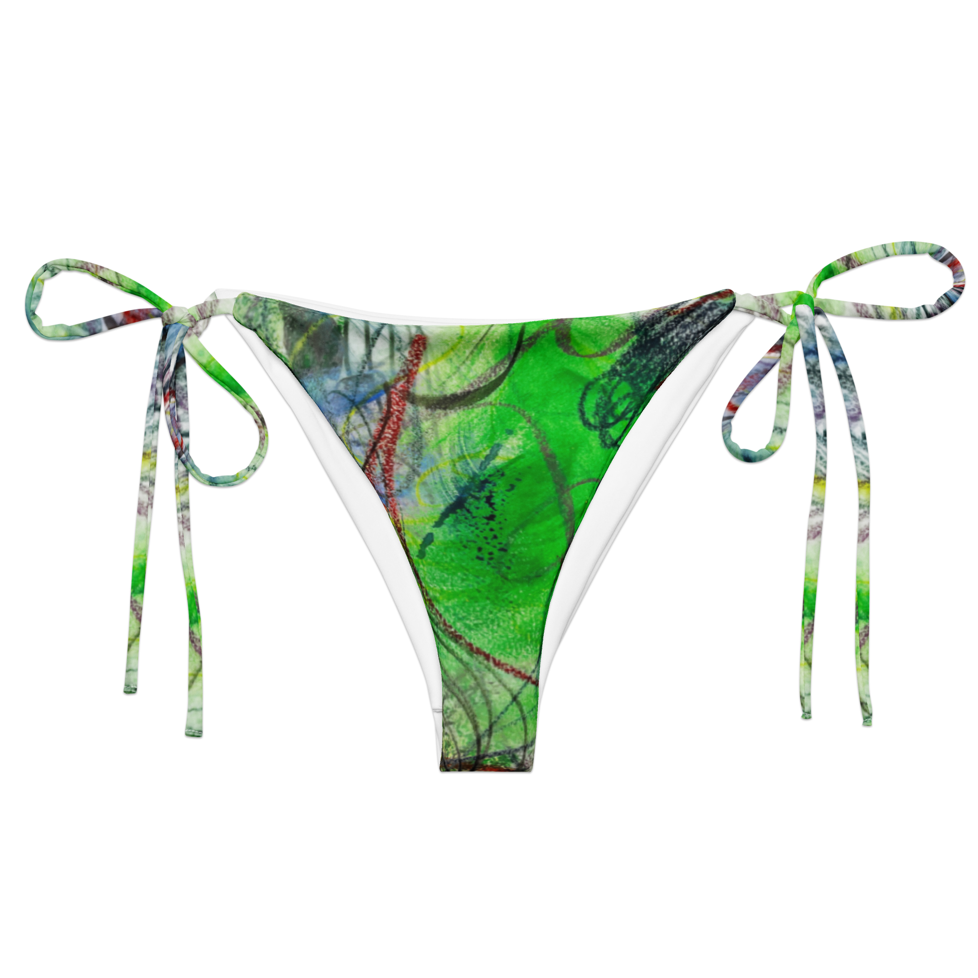 Scribblecore Green bikini bottom