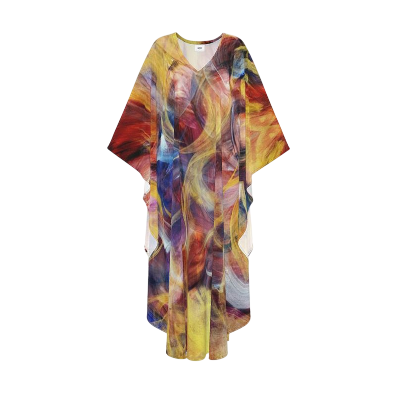Morpheme Combustion Silk Dress