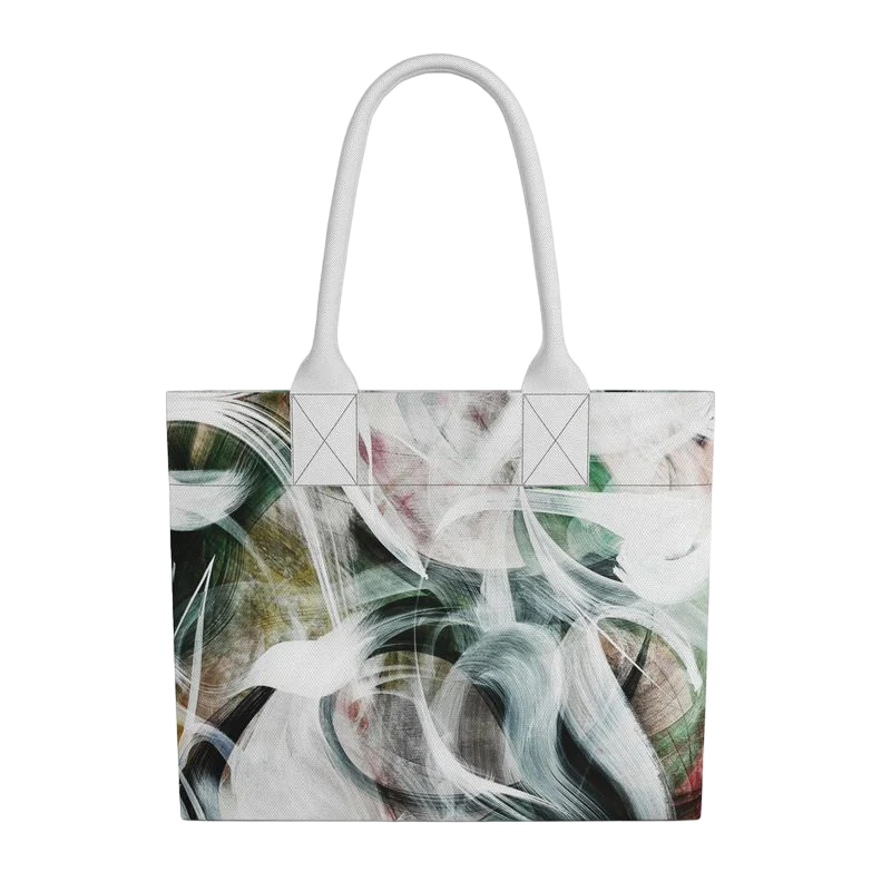 Cloudy Green Rivulet Tote