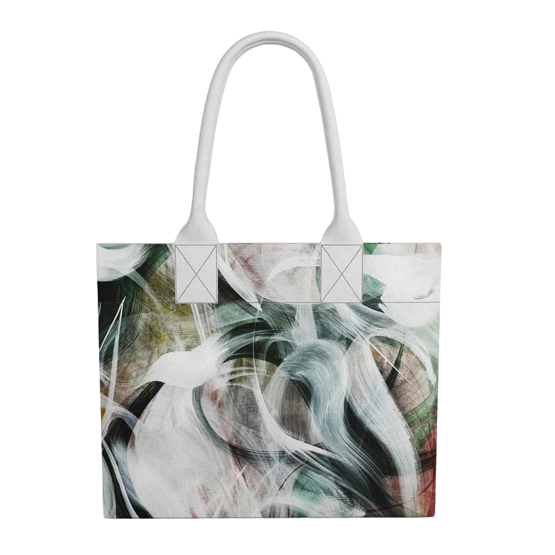 Cloudy Green Rivulet Tote